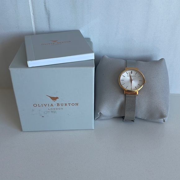 Olivia Burton White Dial & Rose Gold Watch - Picture 1 of 2